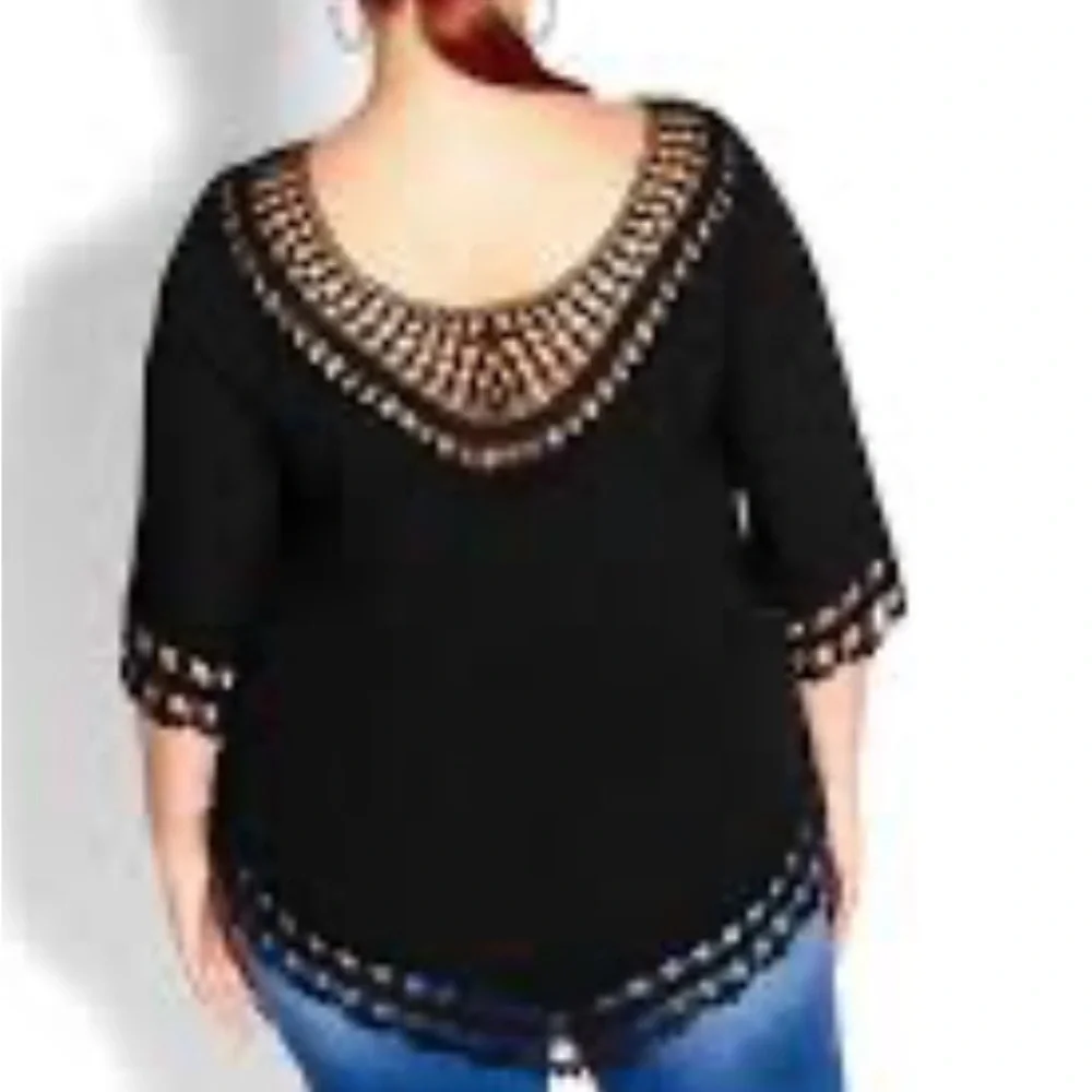 NWT City Chic Catalina Island crochet top 18 - Picture 11 of 11